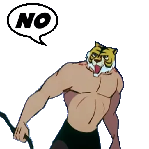 Эмодзи Tiger Man 👎