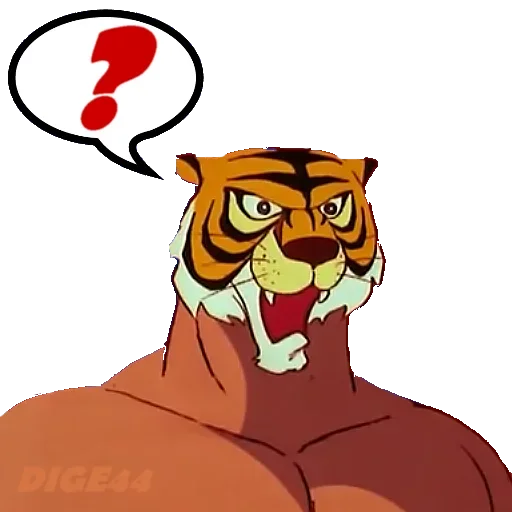 Telegram Sticker «Tiger Man» ❓
