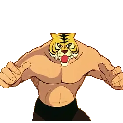 Telegram stiker «Tiger Man» 🤼