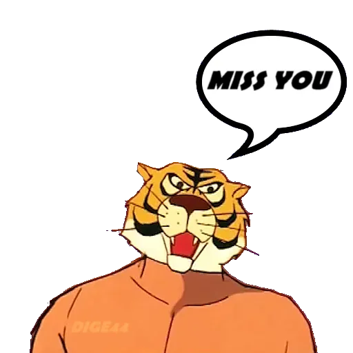 Telegram stiker «Tiger Man» 😲