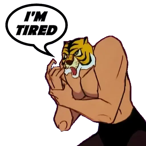 Telegram stiker «Tiger Man» 😥