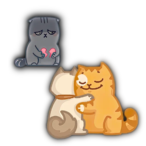 Telegram Sticker «Коты из ВК» 💔