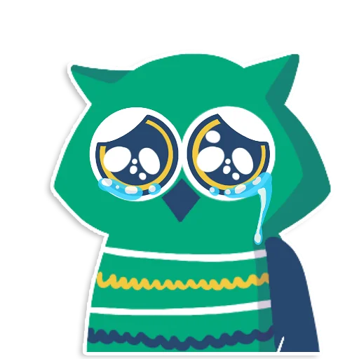 Telegram Sticker «learnoff-owl» 😢