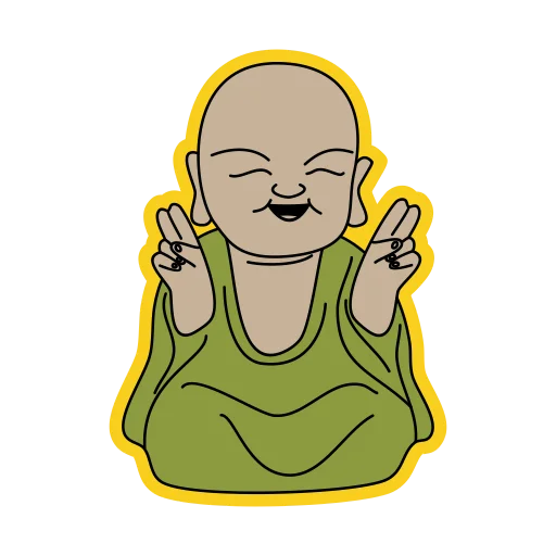 Эмодзи little buddha 🙏 ✌️