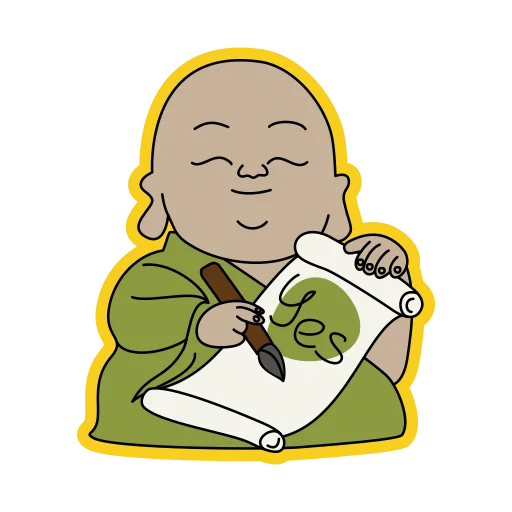 Telegram Sticker «little buddha 🙏» 👍