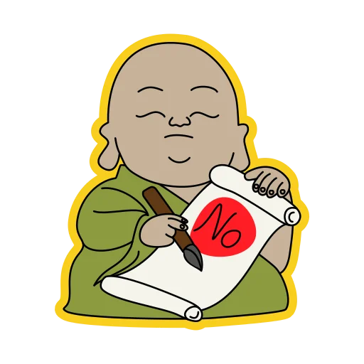 Стикер Telegram «little buddha 🙏» 👎