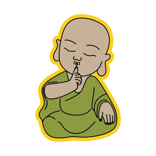 Стікер little buddha 🙏 🤫