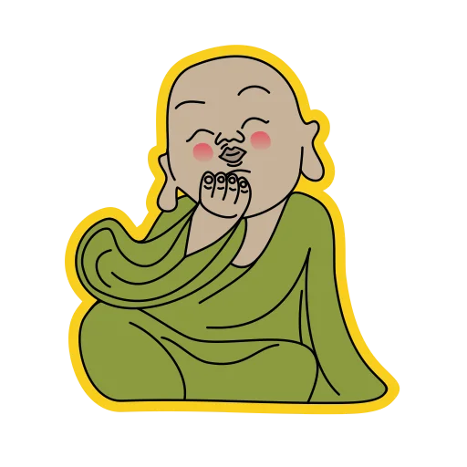Стікер Telegram «little buddha 🙏» 😘