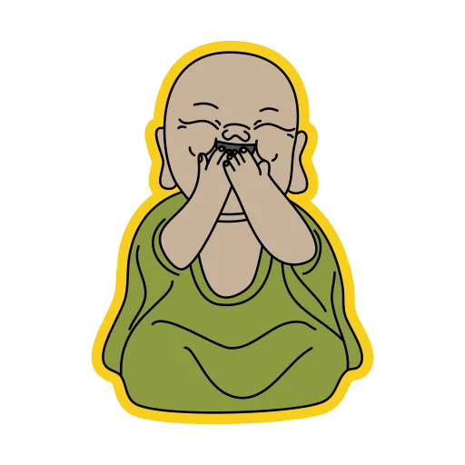 Telegram Sticker «little buddha 🙏» 😆