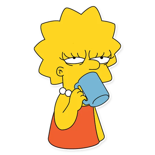 Стикер Telegram «Lisa Simpson» 😑