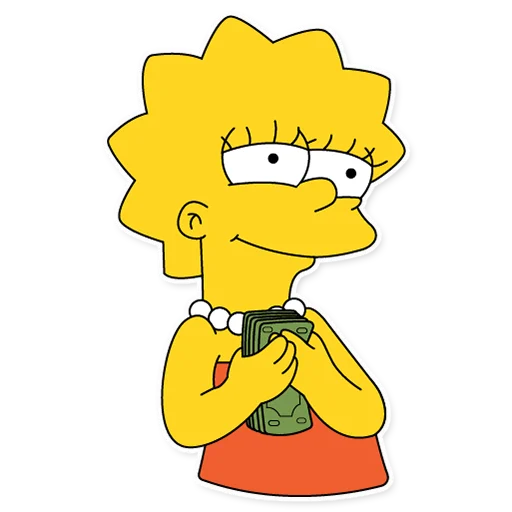 Telegram Sticker «Lisa Simpson» 💰