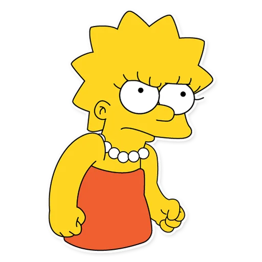 Стикер Telegram «Lisa Simpson» 😤