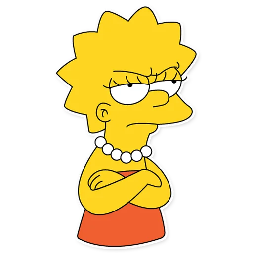 Стикер Telegram «Lisa Simpson» 😠