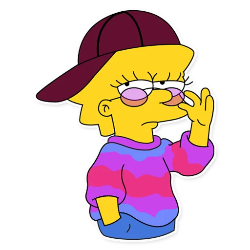 Telegram Sticker «Lisa Simpson» 😎