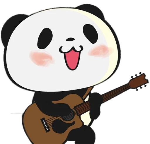 Little panda emoji 🎸