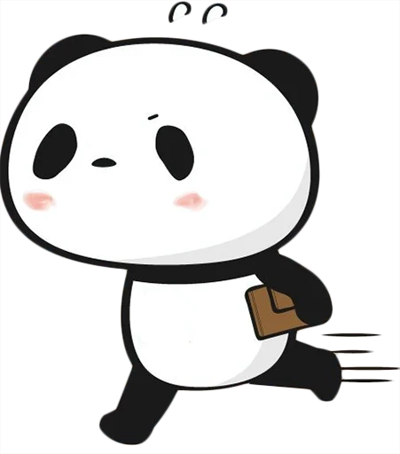 Little panda emoji 🏃‍♂