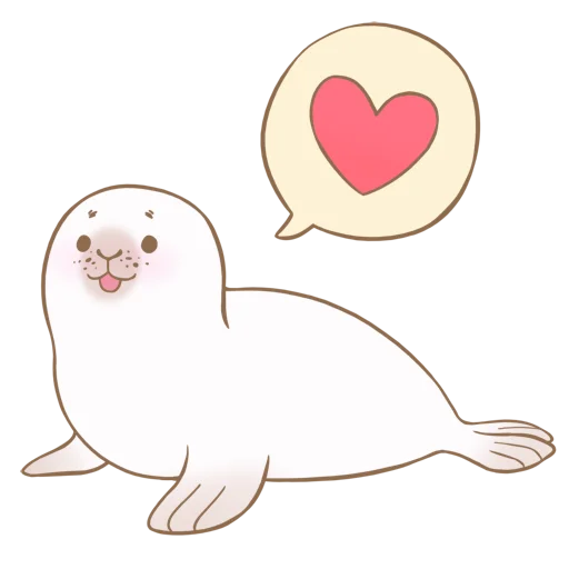 Little white seal sticker 🥰