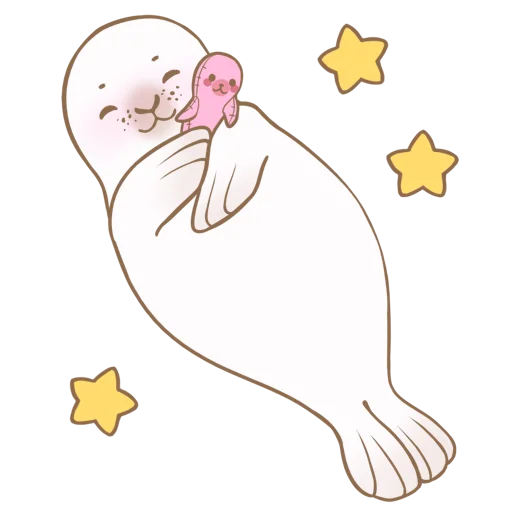 Емодзі Little white seal 😴