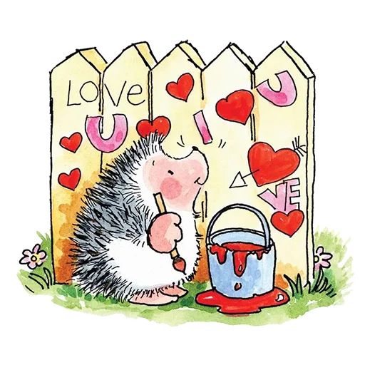 Telegram stiker «Влюбленный ёжик» ❤️