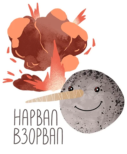 Стикер lovely narwhal 💥