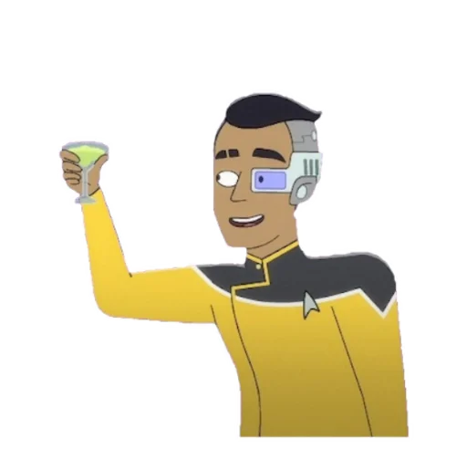 Telegram Sticker «Star Trek: Lower Decks» 🥂