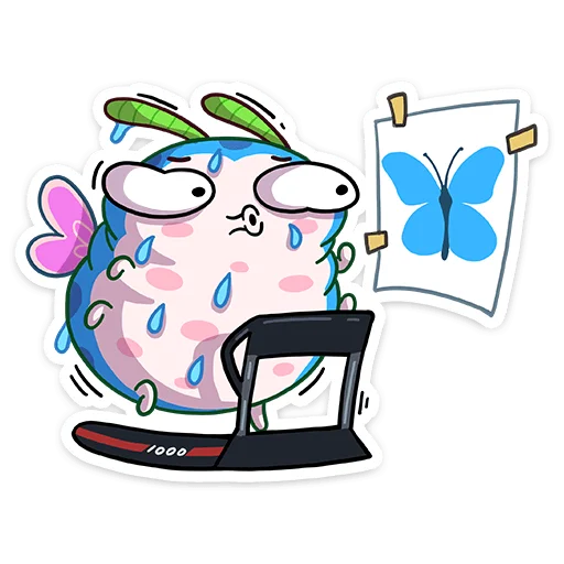 Telegram Sticker «Бабочка Лусия» 🏃‍♂️