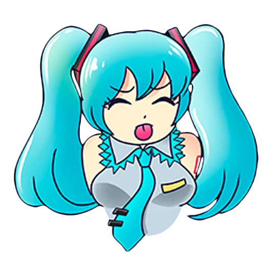 Telegram stiker «Hatsune Miku» 😛