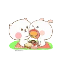 Эмодзи Marshmallow Couple  🍔