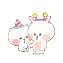Marshmallow Couple  emoji 🤭