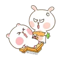 Marshmallow Couple  emoji 😠