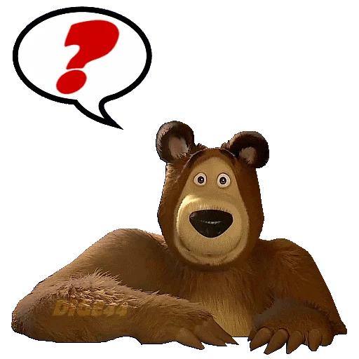 Telegram Sticker «MASHA AND THE BEAR» ❓