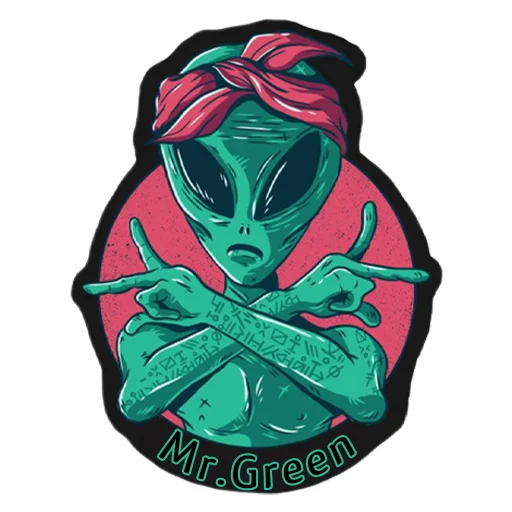 Telegram stiker «Mr.Green» 👏