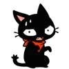 Емодзі телеграм Черный кот
