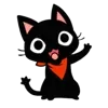 Эмодзи телеграм Черный кот