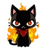 Telegram emoji Черный кот