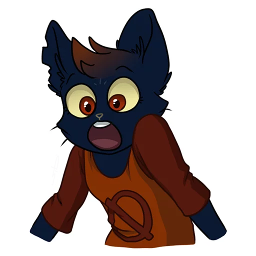 Telegram stickers Mae Borowski from Night in the Woods by SiD'ni