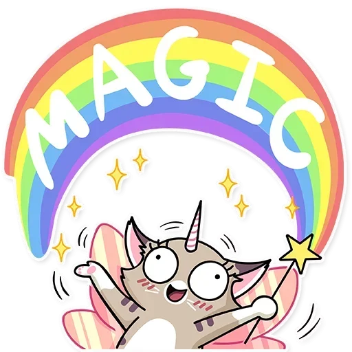 Telegram stiker «Magic Rainbow» 😉