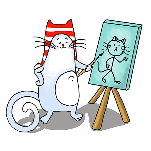 Telegram stiker «Magic Cat» ✏️