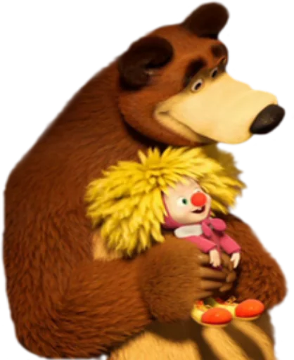 Telegram Sticker «Маша и медведь » 👨