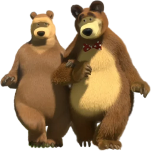 Стикер Telegram «Маша и медведь» 💑