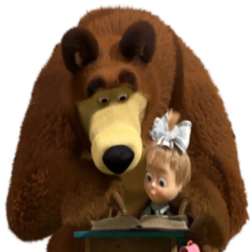 Telegram Sticker «Маша и медведь» 📝