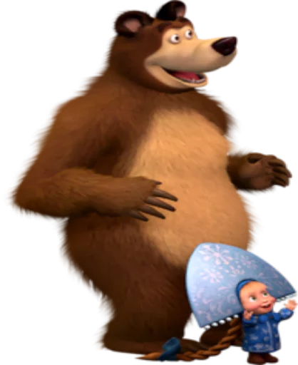 Telegram Sticker «Маша и медведь» 😁