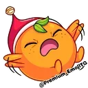 Telegram emoji Новогодняя Мандаринка | New Year Tangerine