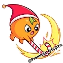 Новогодняя Мандаринка | New Year Tangerine emoji 🍊