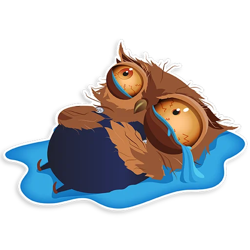 Telegram Sticker «Marathon Owl» 😭