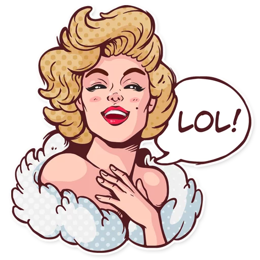 Telegram stiker «Marilyn» 😂