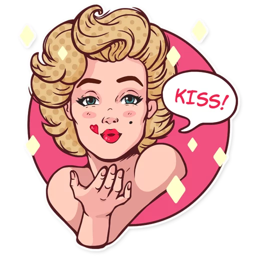 Telegram stiker «Marilyn» 😘