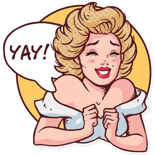 Стикер Telegram «Marilyn» 😁