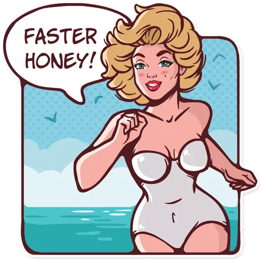 Telegram stiker «Marilyn» 🏃