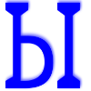 Синий алфавит emoji 😁